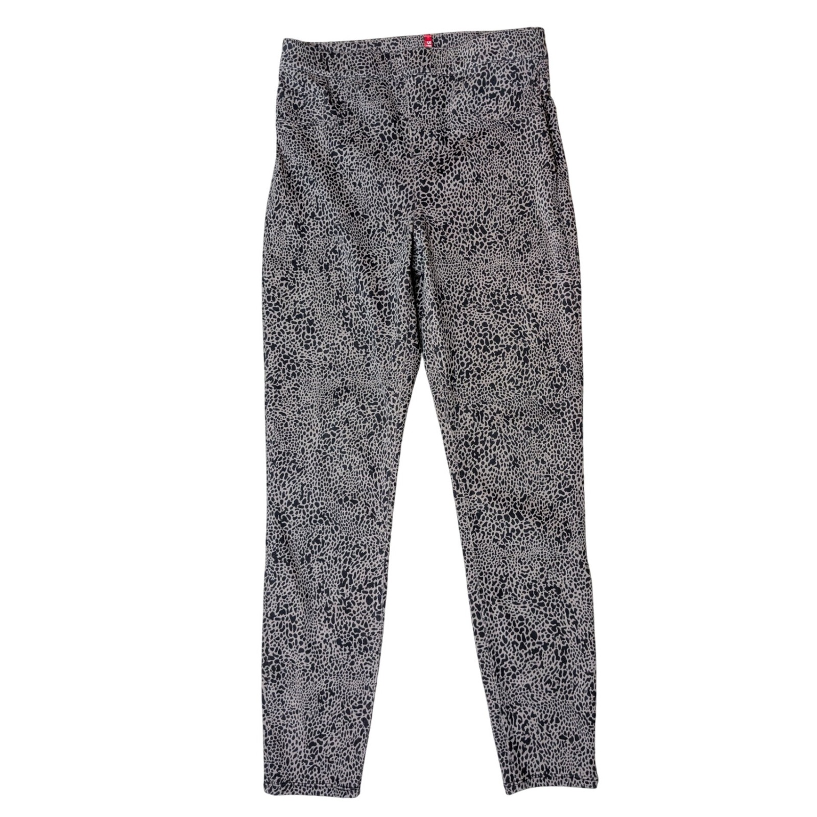 Spanx Leopard Animal Print Stretch Ankle High Rise Leggings Pants Women's Medium